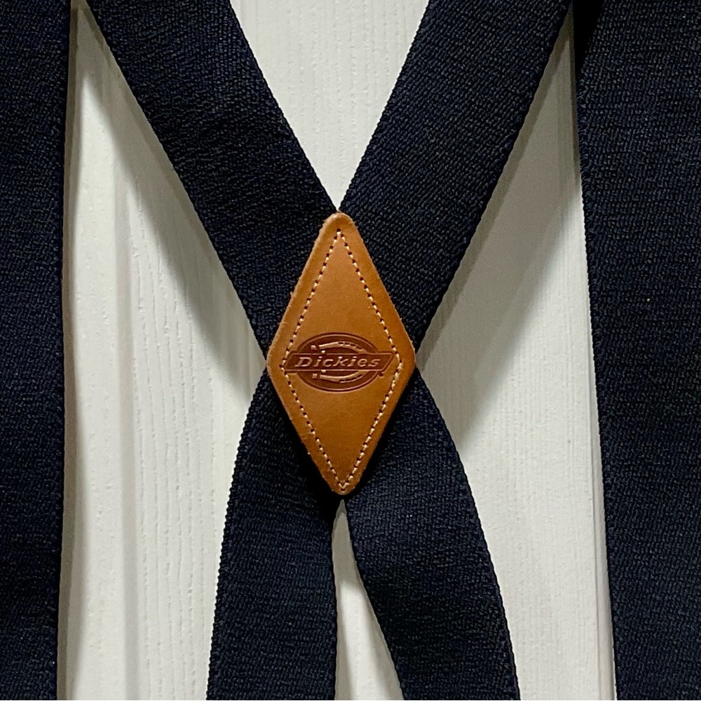 Dickies navy blue Suspenders with Brown Accent - Picture 5 of 7